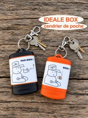 IDEALE BOX : le porte-clés cendrier personnalisé pour transmettre les bons reflexes !